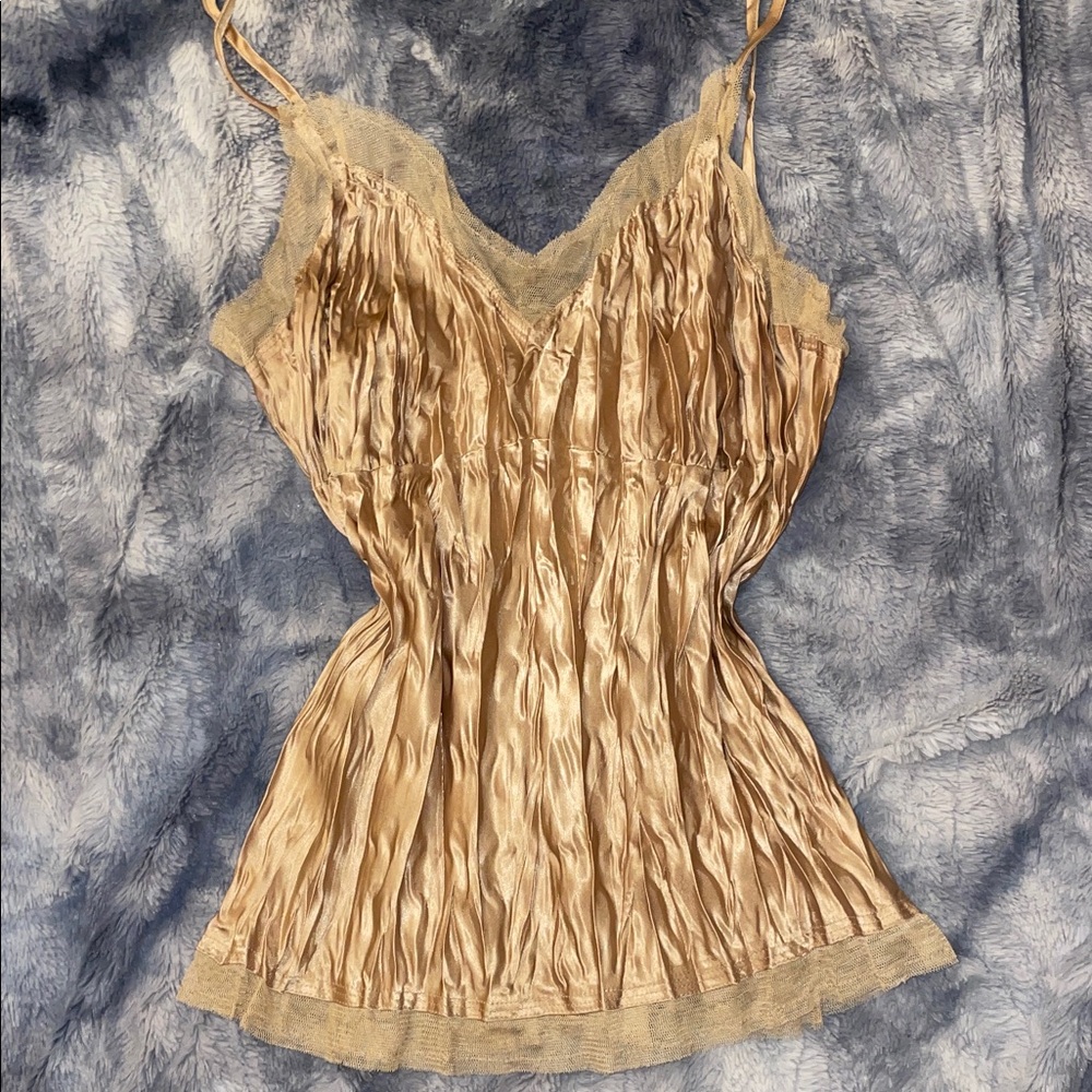 Forever 21 Gold Textured Top